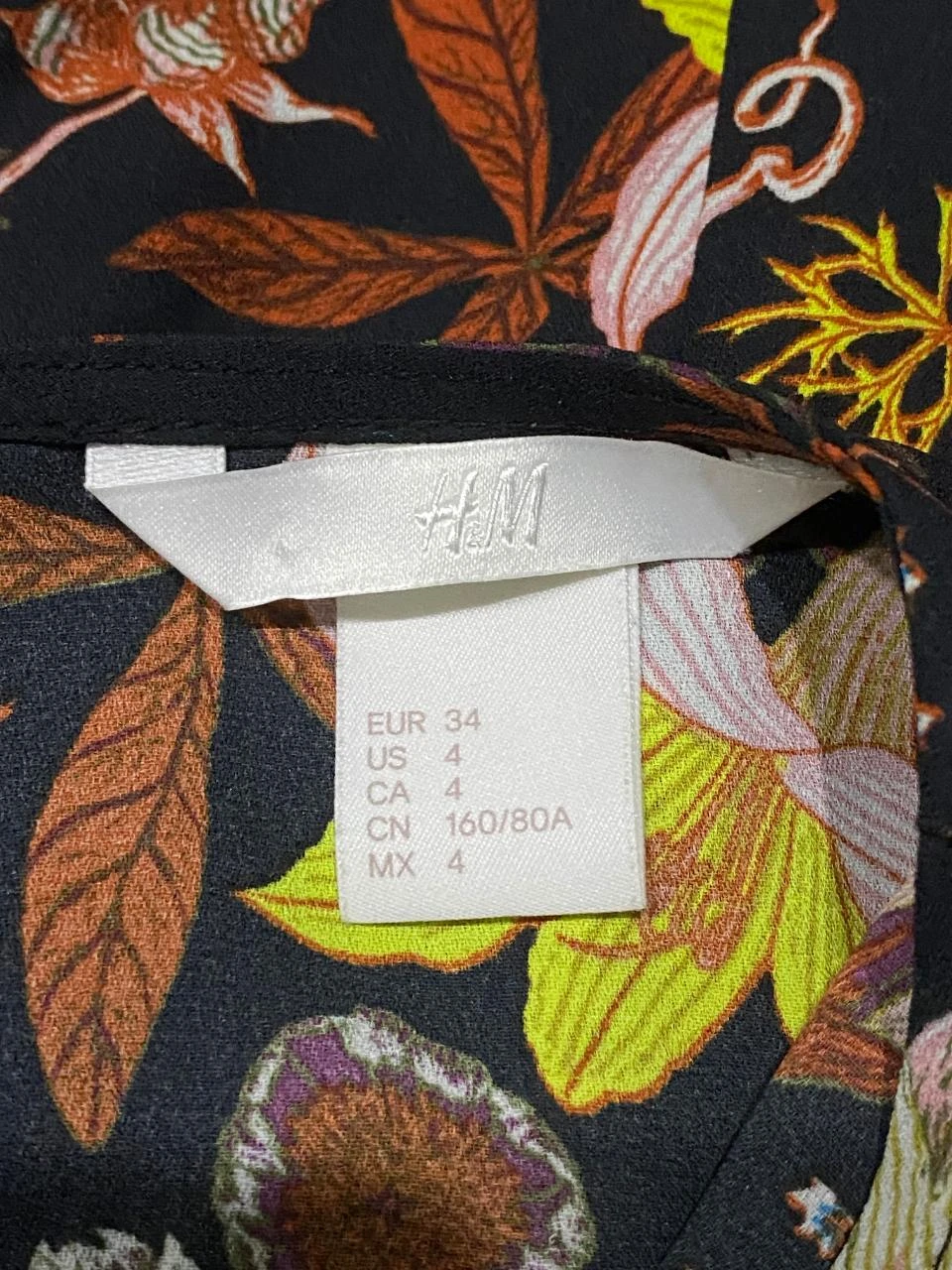 👚 Tunique fluide H&M - Imprimé botanique unique - Taille 34 (XS) 👚 – photo 6
